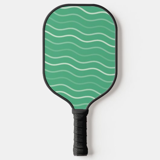 Niedliche Wavy Lines Stripes Green Pickleball Padd Pickleball Schläger (Vorderseite)