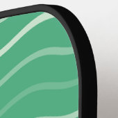 Niedliche Wavy Lines Stripes Green Pickleball Padd Schläger (Linke Seite)