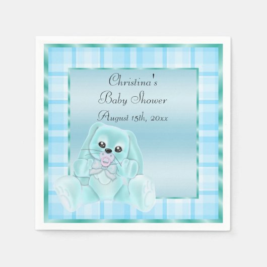 Niedliche weiche aquamarine schlaffe serviette (Vorderseite)