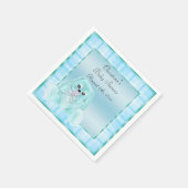 Niedliche weiche aquamarine schlaffe serviette (Ecke)