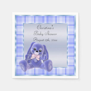 Niedliche weiche blaue schlaffe serviette