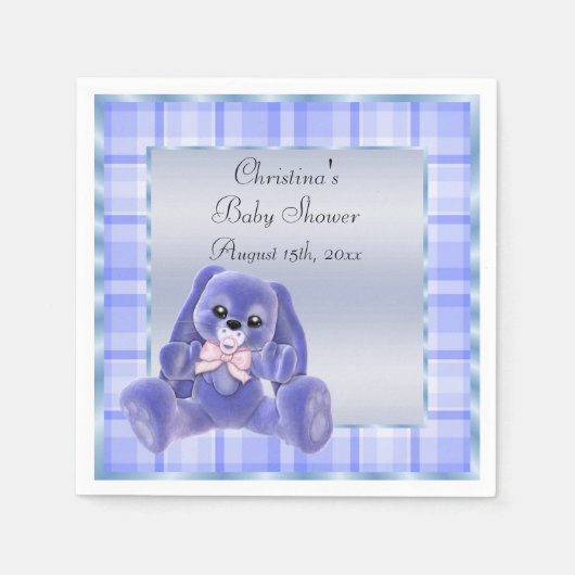 Niedliche weiche blaue schlaffe serviette (Vorderseite)