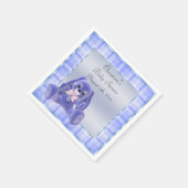 Niedliche weiche blaue schlaffe serviette (Ecke)