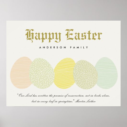 NIEDLICHE WEICHE SUBTLE PASTEL EASTER EIER PERSONA POSTER (Vorne)
