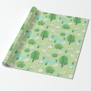 Niedliche Weichtennishühner Wiesenwiesen Geschenkpapier