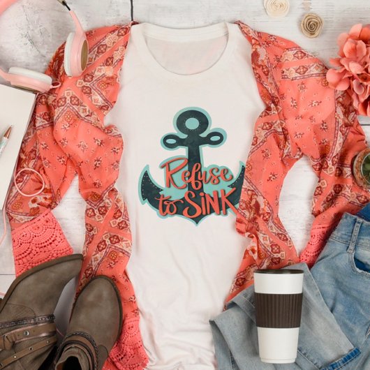 Niedliche Weigerung, den T - Shirt der Ankerinspir