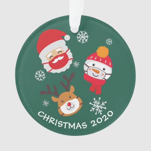Niedliche Weihnachten 2020 - Quarantäne Ornament (Vorderseite)
