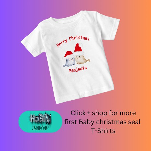 niedliche Weihnachten abstrakte Aquarellbaby-Siege Baby T-shirt