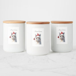 Niedliche Weihnachten Alpaca, Brauch Lebensmitteletikett