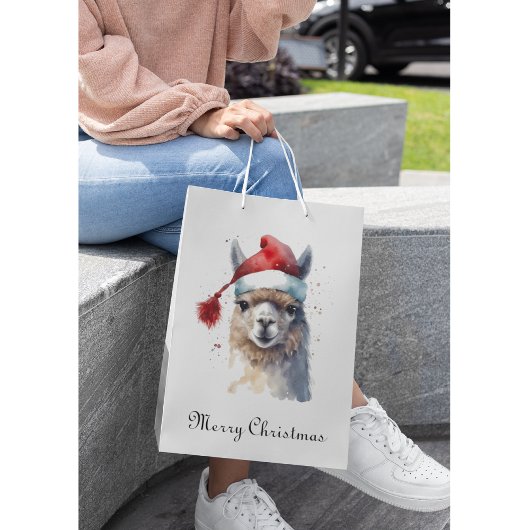 Niedliche Weihnachten Alpaca, Brauch Mittlere Geschenktüte