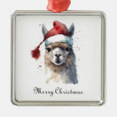 Niedliche Weihnachten Alpaca, Brauch Ornament Aus Metall (Vorne)