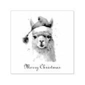 Niedliche Weihnachten Alpaca, Brauch Permastempel (Design)