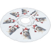 Niedliche Weihnachten Alpaca, Brauch Polyester Weihnachtsbaumdecke (Schrägansicht)