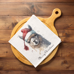 Niedliche Weihnachten Alpaca, Brauch Serviette