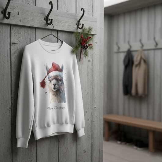 Niedliche Weihnachten Alpaca, Brauch Sweatshirt