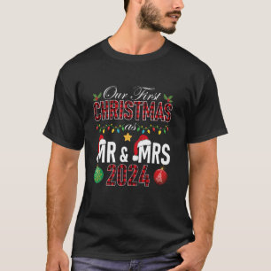 Niedliche Weihnachten als 2024 Paare Pa T-Shirt