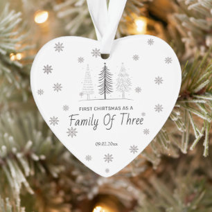 Niedliche Weihnachten als Familienschnee Ornament