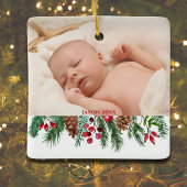 Niedliche Weihnachten als Oma und Opa Keramikornament