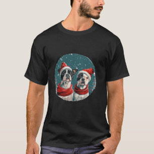 Niedliche Weihnachten Boston Terrier Dogs Weihnach T-Shirt