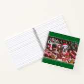 Niedliche Weihnachten Boston Terrier Pajamas Perso Notizblock (Innenseite)