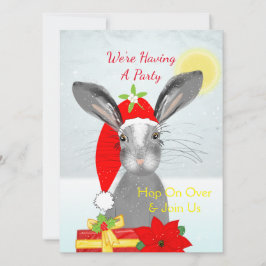 Niedliche Weihnachten Bunny Rabbit Peronised Einladung