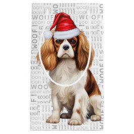 Niedliche Weihnachten Cavalier Dog Holiday Wood Wo Kleine Geschenktüte