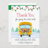 Niedliche Weihnachten Danke an den Busfahrer Gesch Einladung (Vorne/Hinten)