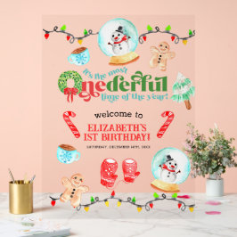 Niedliche Weihnachten Der schönste Geburtstag Acrylschild