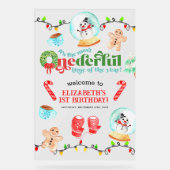 Niedliche Weihnachten Der schönste Geburtstag Acrylschild (Vorderseite)