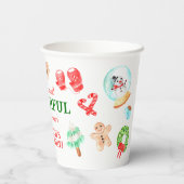 Niedliche Weihnachten Der schönste Geburtstag Pappbecher (Rückseite)