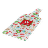 Niedliche Weihnachten Die schönste Zeit Monogramm Schneidebrett (Ecke)