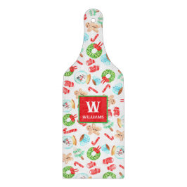 Niedliche Weihnachten Die schönste Zeit Monogramm Schneidebrett
