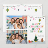 Niedliche Weihnachten Einladung (Vorne/Hinten)