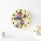 Niedliche Weihnachten, elegante und Extravagante G Große Wanduhr (Zuhause)