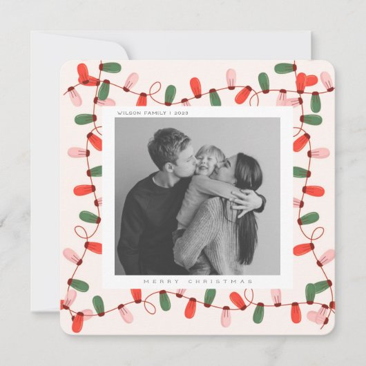 Niedliche Weihnachten Familienurlaub Foto Weihnach (Vorderseite)