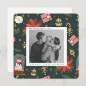 Niedliche Weihnachten Familienurlaub Foto Weihnach (Vorne/Hinten)