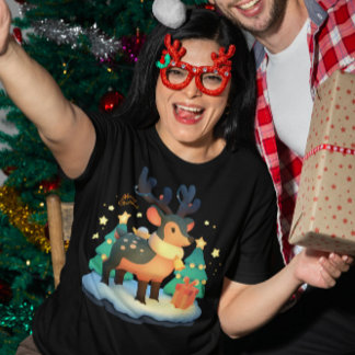 Niedliche Weihnachten - Feierliche Rentiere mit We T-Shirt
