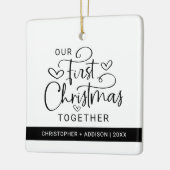 Niedliche Weihnachten - Foto Weihnachten Keramikornament (Links)