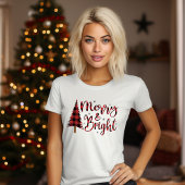 Niedliche Weihnachten froh und hell modern T-Shirt