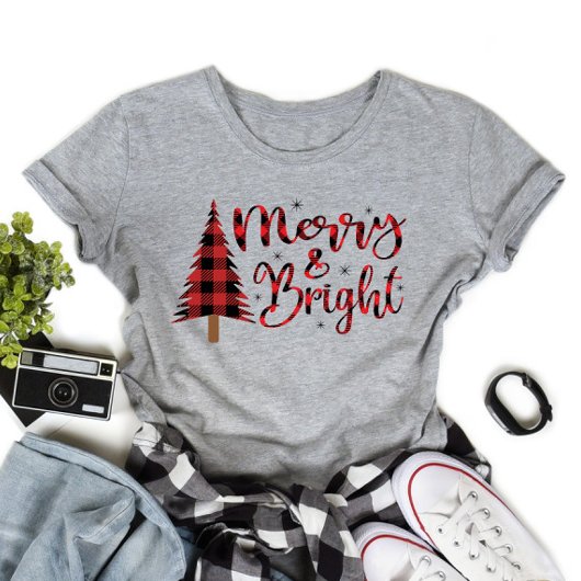 Niedliche Weihnachten froh und hell modern T-Shirt