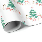 Niedliche Weihnachten Geschenkpapier (Rolleneckpunkt)