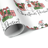 Niedliche Weihnachten Geschenkpapier (Rolleneckpunkt)