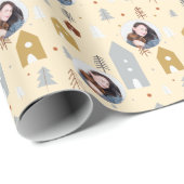 Niedliche Weihnachten Geschenkpapier (Rolleneckpunkt)