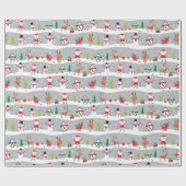 Niedliche Weihnachten Geschenkpapier (Flach)