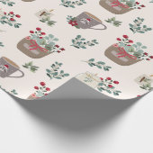 Niedliche Weihnachten Geschenkpapier (Ecke)