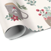 Niedliche Weihnachten Geschenkpapier (Rolleneckpunkt)