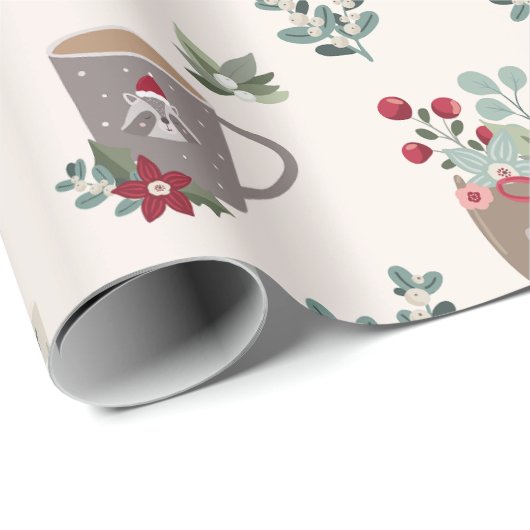 Niedliche Weihnachten Geschenkpapier (Rolleneckpunkt)