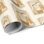 Niedliche Weihnachten Geschenkpapier (Rolleneckpunkt)