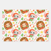 Niedliche Weihnachten Geschenkpapier Set (Vorderseite 3)