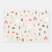 Niedliche Weihnachten Geschenkpapier Set (Vorderseite 2)